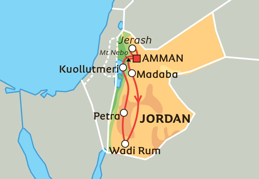 Jordania, Petra ja Kuollutmeri