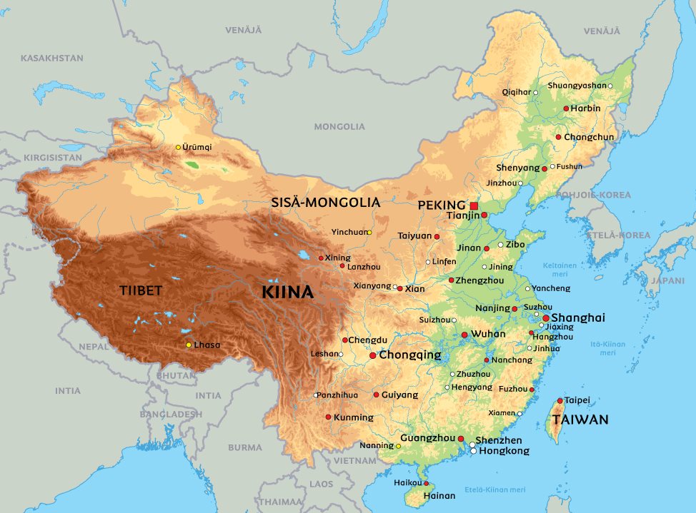 Esitellä 46+ imagen kartta kiina