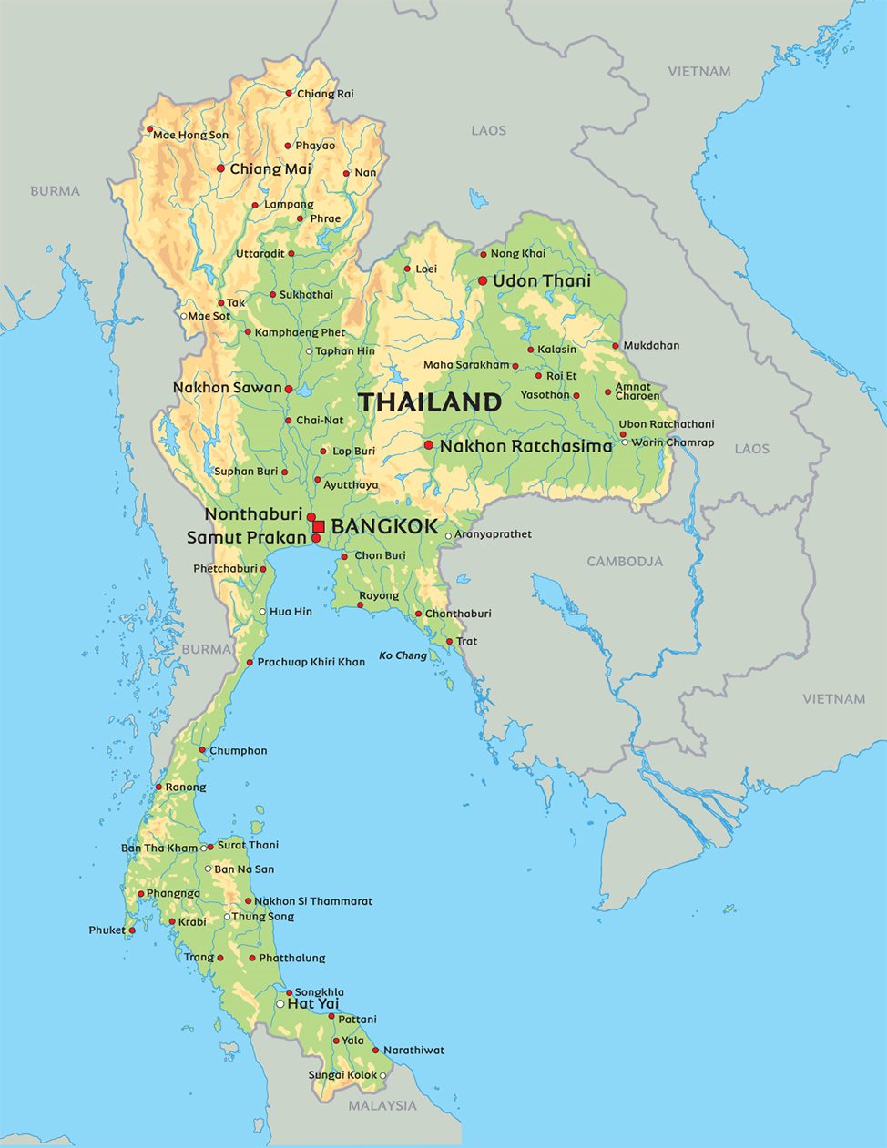 Top 71+ imagen thaimaa kohteet kartta