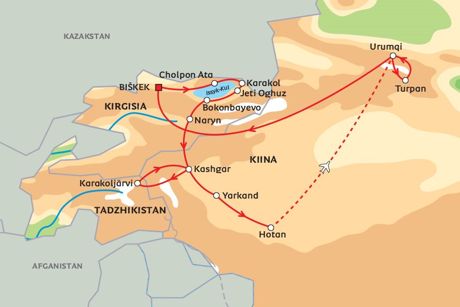 Kirgisia ja Mannerheimin Silkkitiellä läntisessä Kiinassa